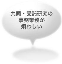 共同・受託研究の事務業務が煩わしい